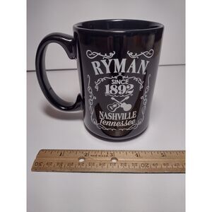Jack Daniels Style Ryman Opry Country Rock & Roll Nashville Black Coffee Mug